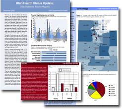 Collage of fact sheets.